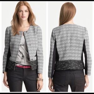Banana Republic Black and White Tweed Blazer